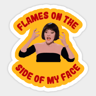 Flames On The Side Of My Face Sticker